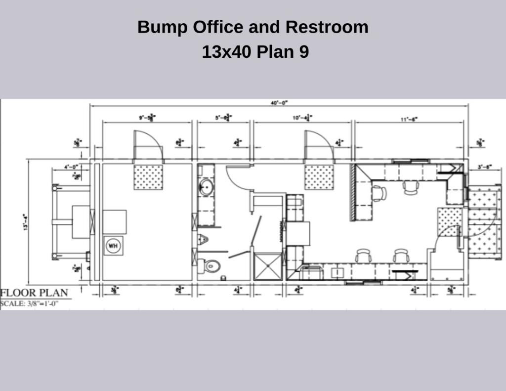 Bumper office and restroom 13x40